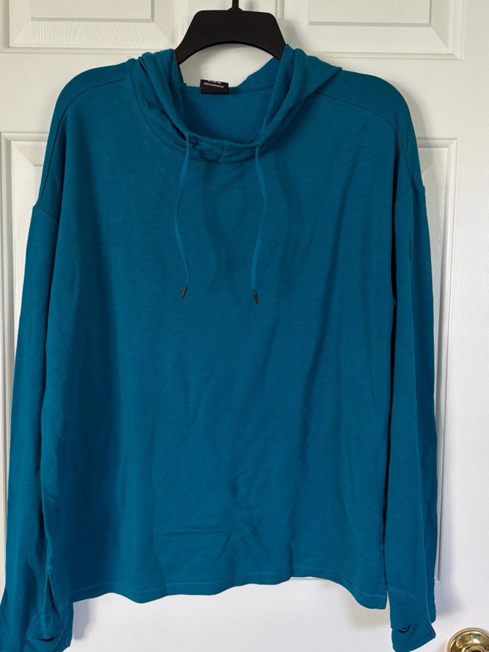 Women’s Teal Hooded Sweater - Casual Pullover